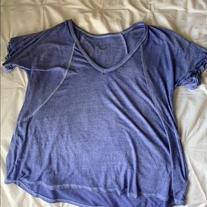 Free people flowy light blue shorts leave shirt